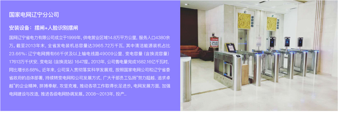 擺閘，翼閘，三輥閘，人臉識別閘機等案例